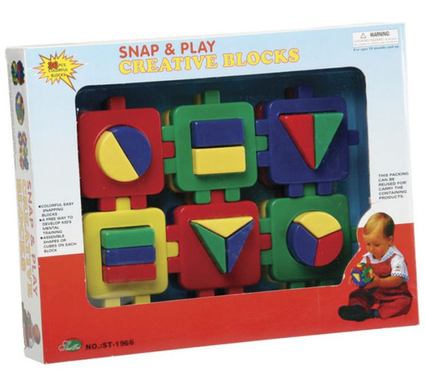 Educational Blocks 36 Piece Snap & Play