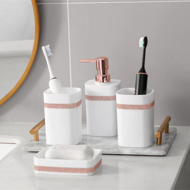 4 Piece Luxury Bathroom Accessory Set