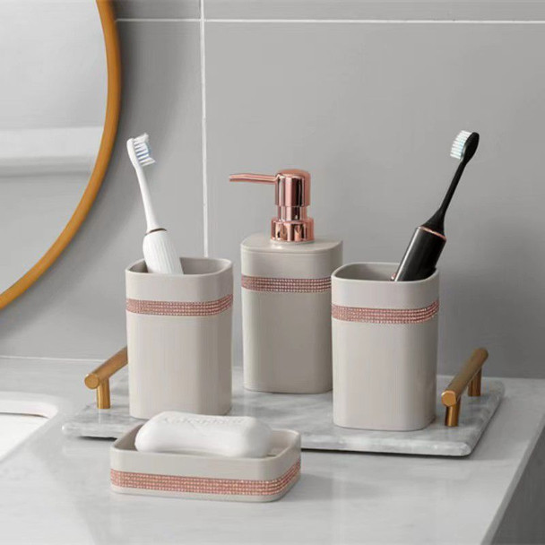 4 Piece Luxury Bathroom Accessory Set