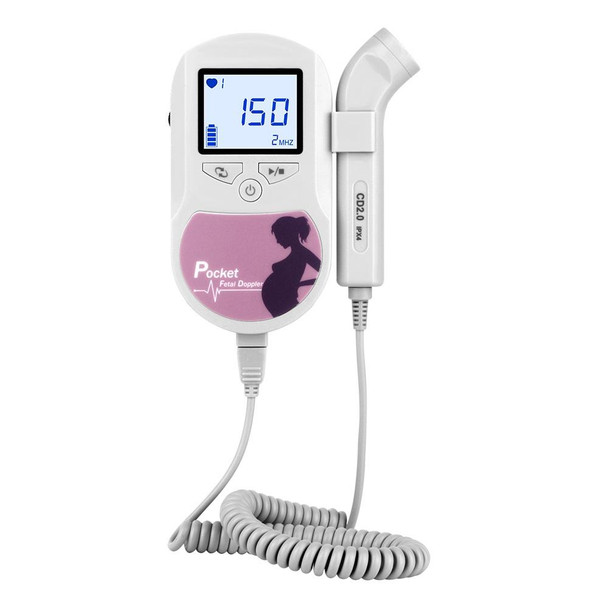 Baby Sound C   Fetal Doppler Prenatal Pocket Digital  Ultrasound Detector Angel Heartbeat Pregnant Doppler Prenatal Monitor(Rose Red)