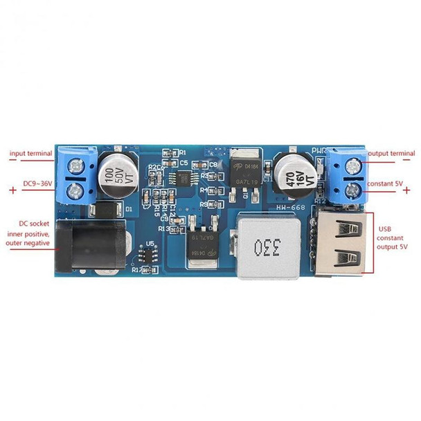 HW-688 DC 5V6A Buck Module 12V24V To 5V Power Supply USB Charging 5A High Power 30W