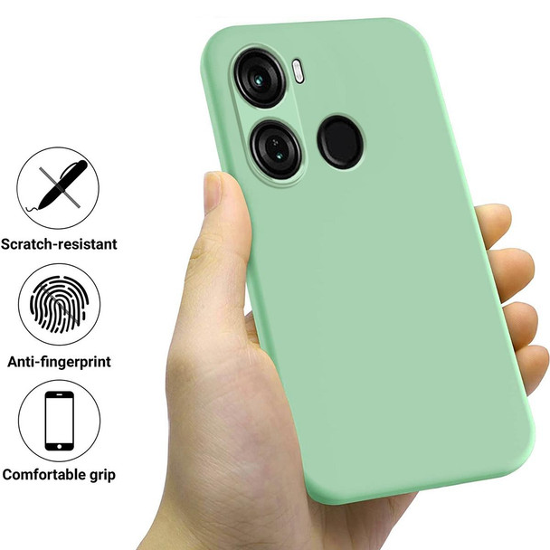For Itel P40 Pure Color Liquid Silicone Shockproof Phone Case(Green)