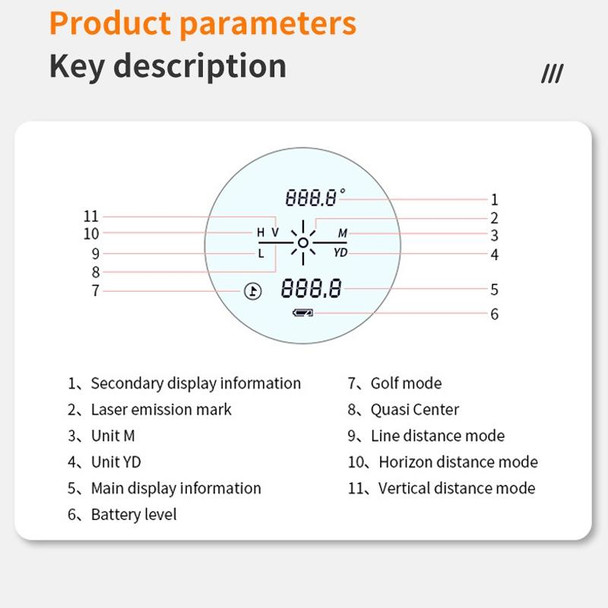 ARTBULL LS-650 Outdoor Golf Laser Rangefinder 650m Altimeter Telescope