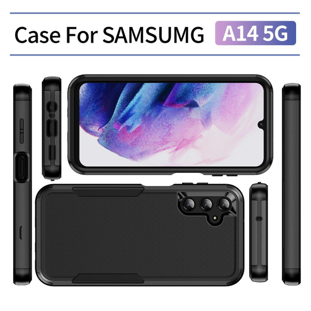 For Samsung Galaxy A14 5G / A14 4G TPU + PC Shockproof Protective Phone Case(Black)