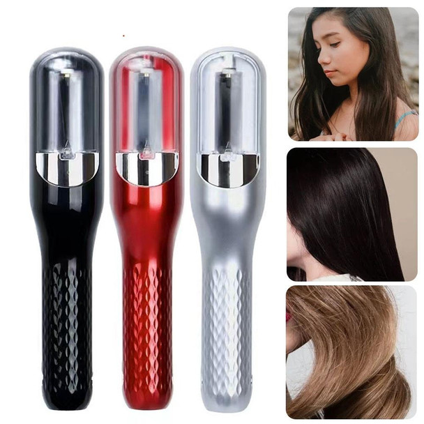 Wireless Hair Split Ends Trimmer USB Charging Hair Cutter Smooth End Cutting Clipper(Silver)