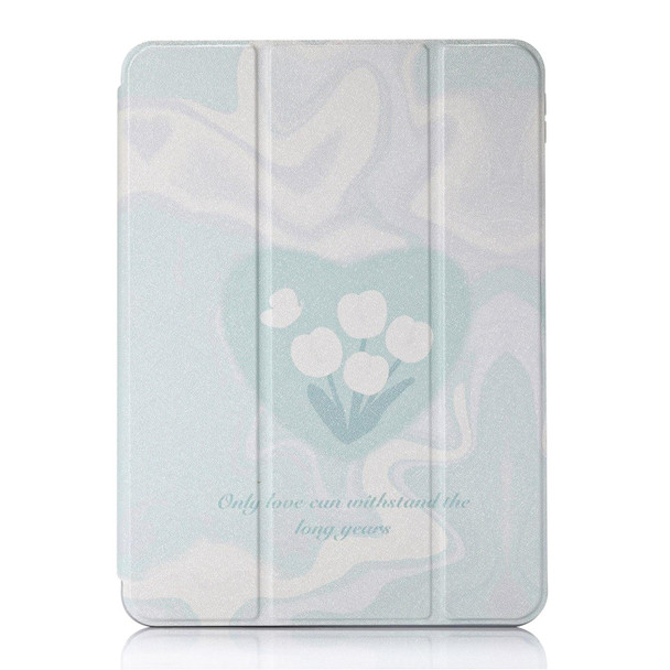 For iPad Air / Air 2 / 9.7 2017 / 2018 Split Drawer Rotation Painted Leatherette Smart Tablet Case(Flowers)