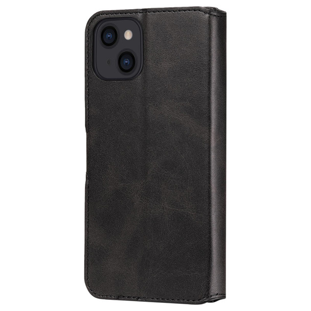 Classic Calf Texture PU + TPU Horizontal Flip Leatherette Case with Holder & Card Slots & Wallet - iPhone 13(Black)