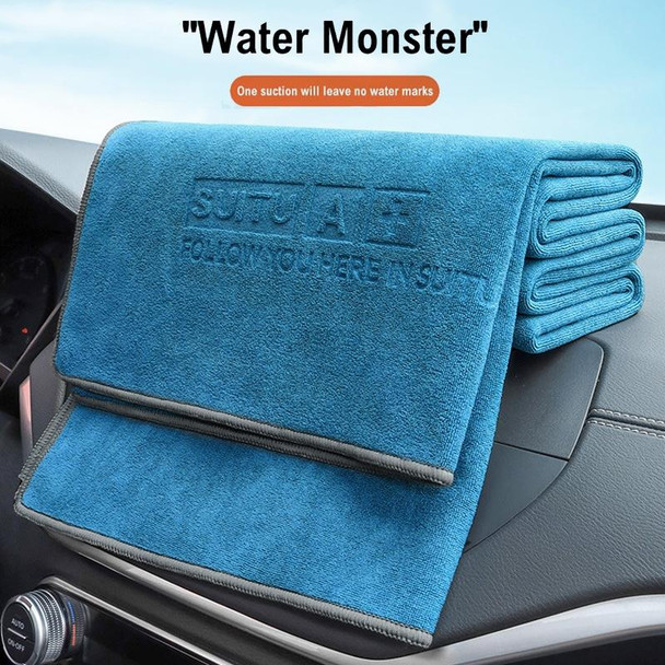  SUITU 2pcs 35 x 75cm  Microfiber Cleaning Cloth Car Cleaning Towel Thicken Highly Absorbent Cleaning Rag