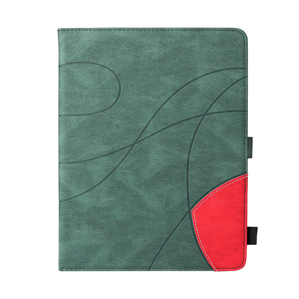 Dual-color Splicing Horizontal Flip PU Leatherette Case with Holder & Card Slots & Sleep / Wake-up Function - iPad Pro 11 (2021/2020/2018) / Air (2020)(Green)