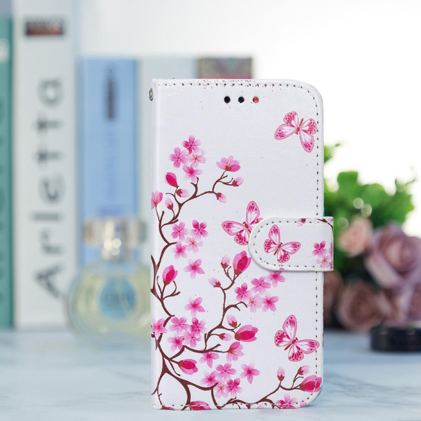 Horizontal Flip Leather Case with Holder & Card Slots & Photo Frame & Wallet - iPhone 13 Mini(Butterfly Love Flower)