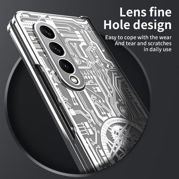 For Samsung Galaxy Z Fold3 5G Mechanical Legend Integrated Electroplating All-inclusive Phone Case(Silver)