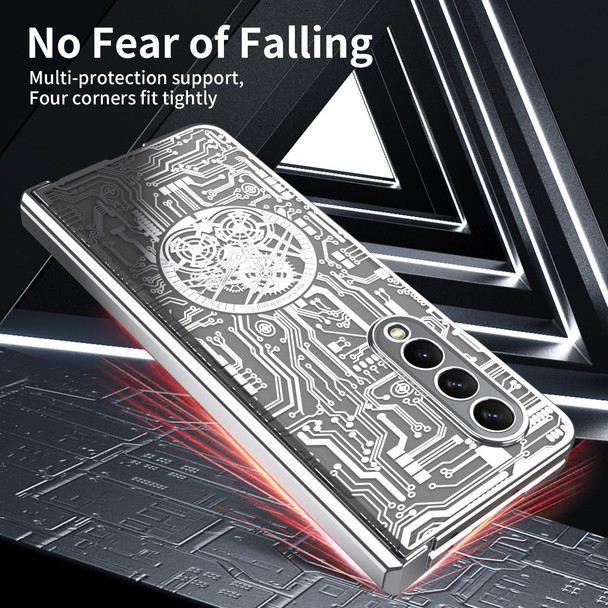 For Samsung Galaxy Z Fold3 5G Mechanical Legend Integrated Electroplating All-inclusive Phone Case(Silver)