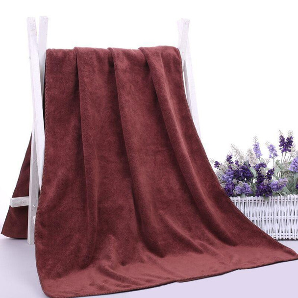 30x30cm Nano Thickened Large Bath Towel Hairdresser Beauty Salon Adult With Soft Absorbent Towel(Coffee)