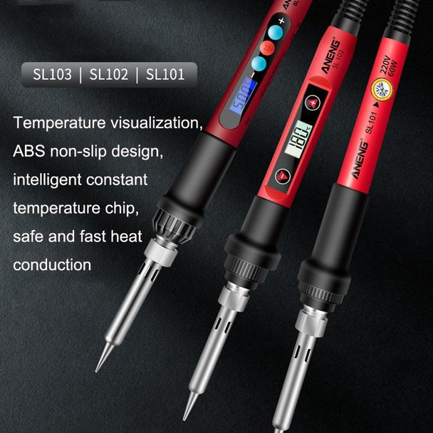 ANENG SL102 16pcs/set Digital Thermostat Household Constant Temperature Soldering Iron Set 60W Internal Heat Welding Tool Kit(US Plug)