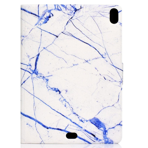 For iPad Pro 11 inch (2018) TPU Horizontal Flip Leatherette Case with Holder & Card Slot & Sleep / Wake-up Function(White Marble)