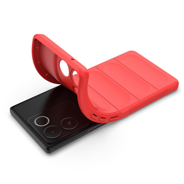 For vivo S17e Magic Shield TPU + Flannel Phone Case(Dark Green)