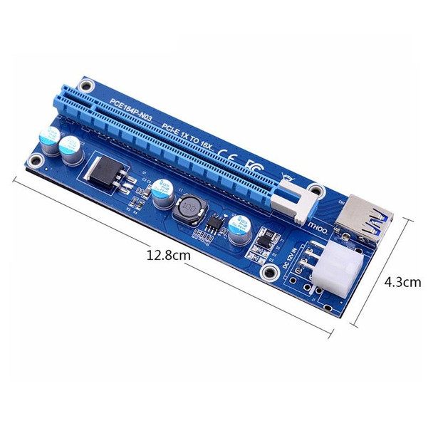 PCE164P-N03 VER006C Mini PCI-E 1X To 16X Riser For Laptop External Image Card, Spec: Blackboard 6pin