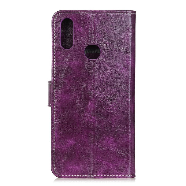 Alcatel 1S 2020/1V 2020/3L 2020 Retro Crazy Horse Texture Horizontal Flip Leatherette Case with Holder & Card Slots & Photo Frame & Wallet(Purple)