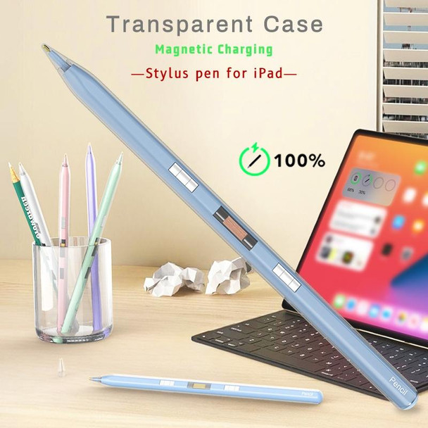 P10s Transparent Case Wireless Charging Stylus Pen for iPad 2018 or Later(Black)