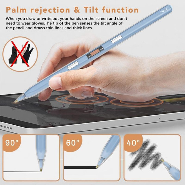 P10s Transparent Case Wireless Charging Stylus Pen for iPad 2018 or Later(White)