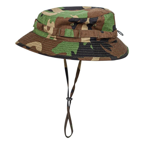 Short Eaves Benny Hat Outdoor Round Edge Sunshade Narrow Eaves Fisherman Sun Hat(Jungle)