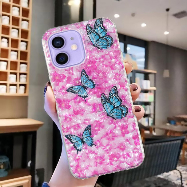 For iPhone 12 IMD Shell Pattern TPU Phone Case(Colorful Butterfly)