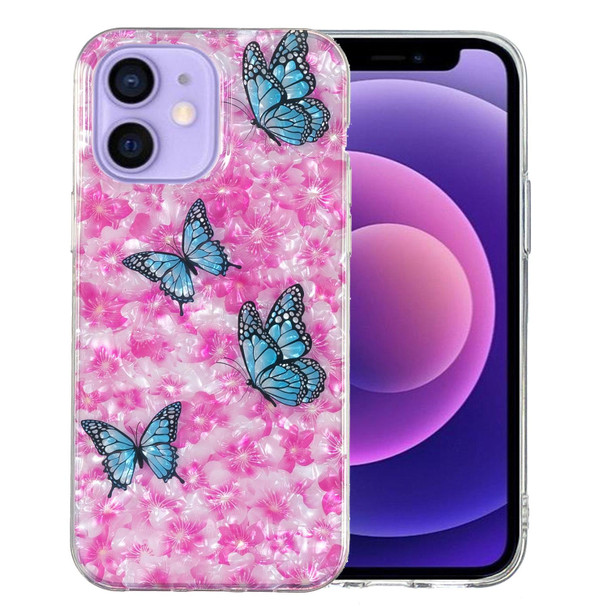 For iPhone 12 IMD Shell Pattern TPU Phone Case(Colorful Butterfly)