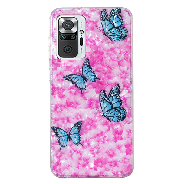 For Xiaomi Redmi Note 10 Pro IMD Shell Pattern TPU Phone Case(Colorful Butterfly)