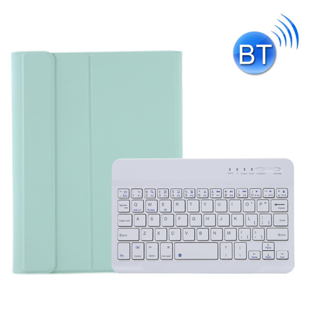 A06B Ultra-thin Detachable Bluetooth Keyboard Leatherette Tablet Case with Pen Slot & Holder for iPad mini 6(Light Green)