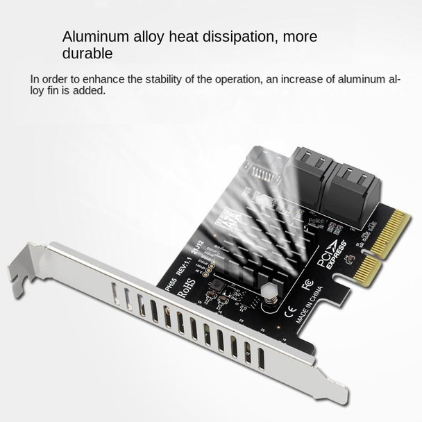 PCI-E To 5 SATA 3.0 Expansion Card(Full High Baffle)