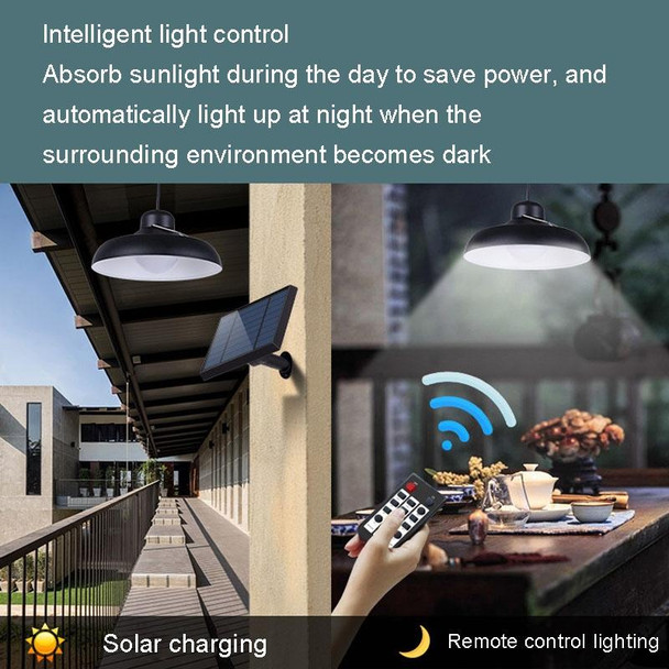 1 In 1 3 Colors Solar Pendant Light Industrial Mine Light Outdoor Hanging LED High Power Shed Light