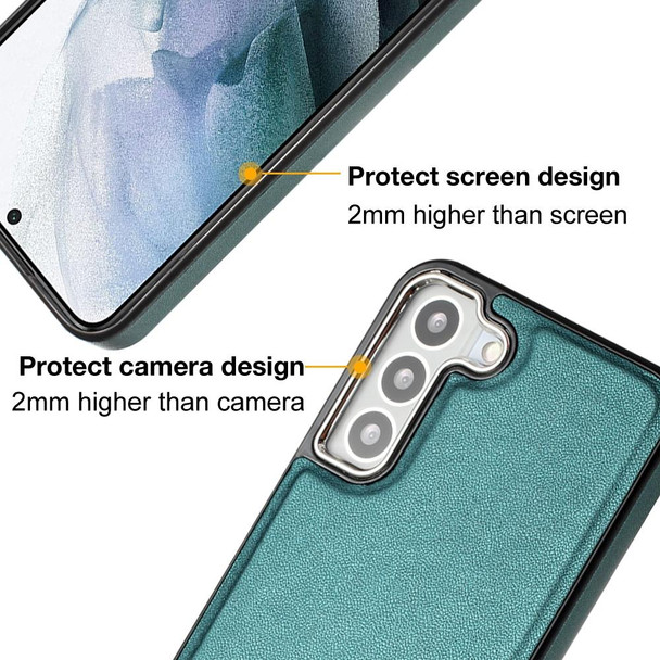 For Samsung Galaxy S22 5G Leatherette Texture Full Coverage Phone Case(Green)