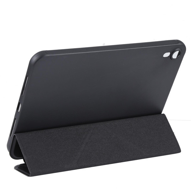 Multi-folding Horizontal Flip Honeycomb PU Leather + Shockproof TPU Tablet Case with Holder - iPad mini 6(Black)