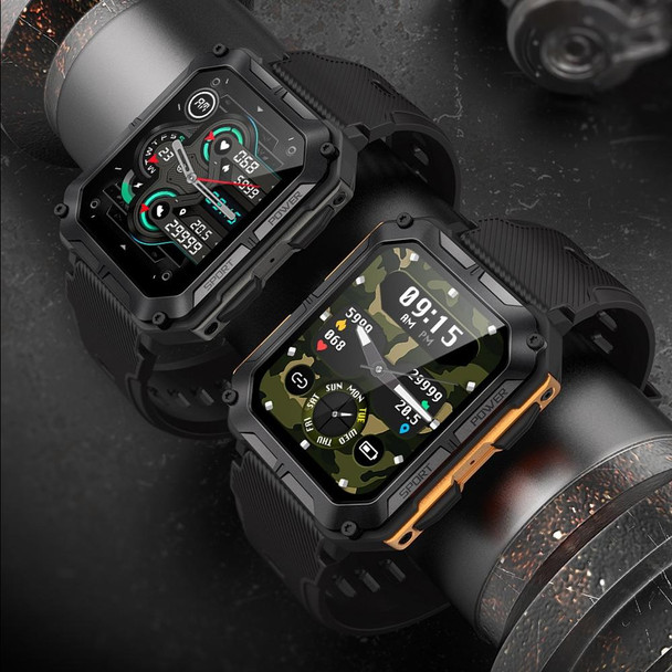 1.83 Inch IP68 Waterproof Bluetooth Call Sports Smart Watch Outdoor Three-Proof Multifunctional Watch(Orange)