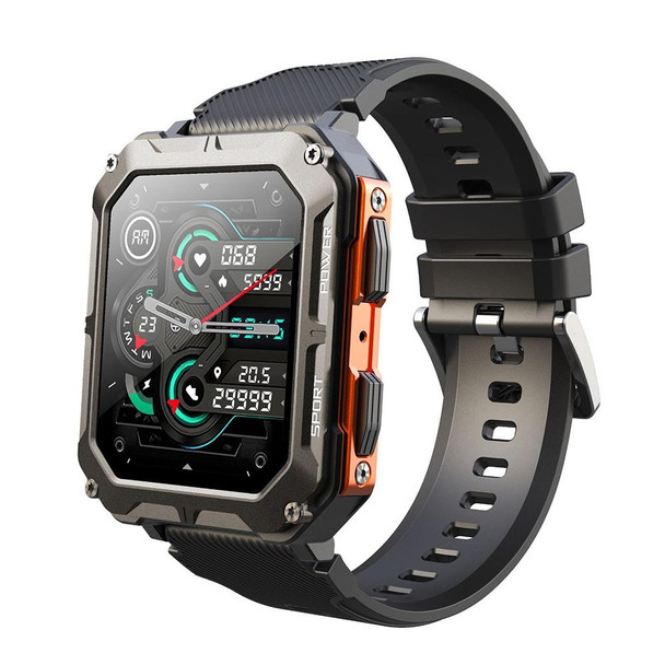 1.83 Inch IP68 Waterproof Bluetooth Call Sports Smart Watch Outdoor Three-Proof Multifunctional Watch(Orange)