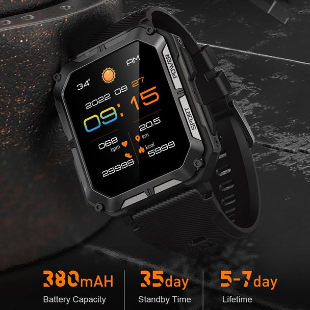 1.83 Inch IP68 Waterproof Bluetooth Call Sports Smart Watch Outdoor Three-Proof Multifunctional Watch(Orange)