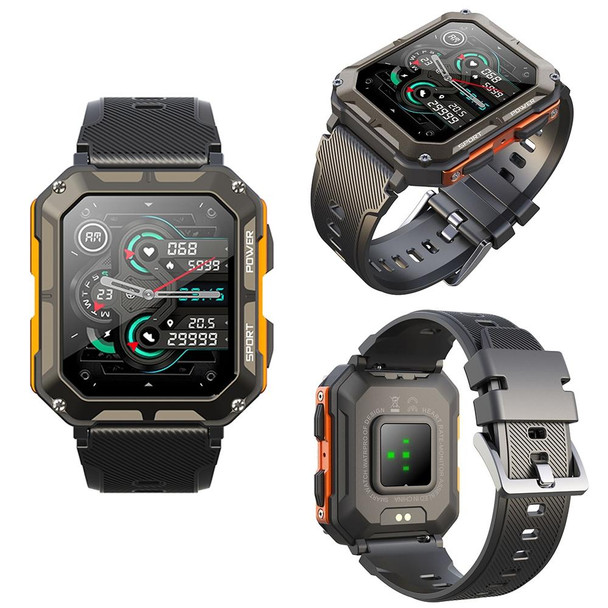 1.83 Inch IP68 Waterproof Bluetooth Call Sports Smart Watch Outdoor Three-Proof Multifunctional Watch(Black)