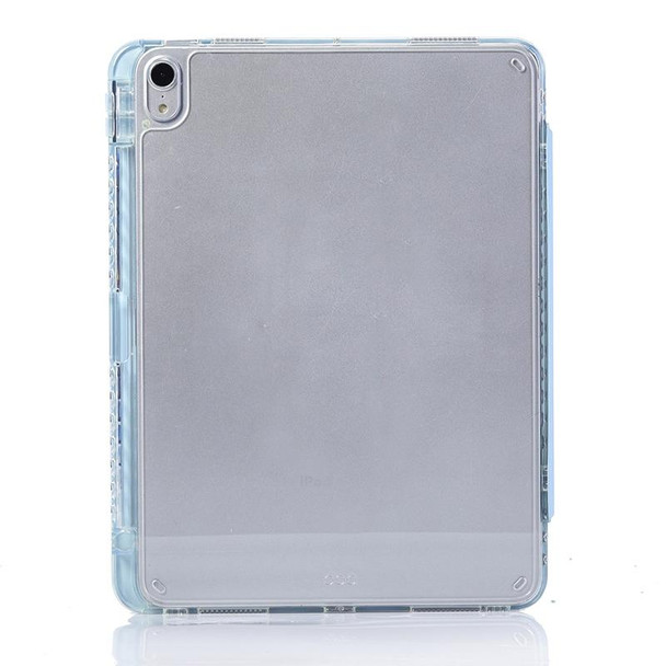 For iPad Air 2022 / 2020 10.9 3-Fold Lock Buckle Leatherette Smart Tablet Case(Sky Blue)