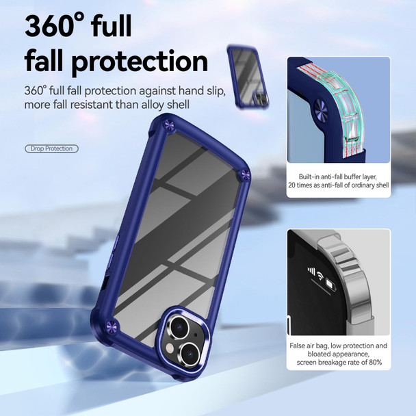 For iPhone 15 Plus TPU + PC Lens Protection Phone Case(Blue)