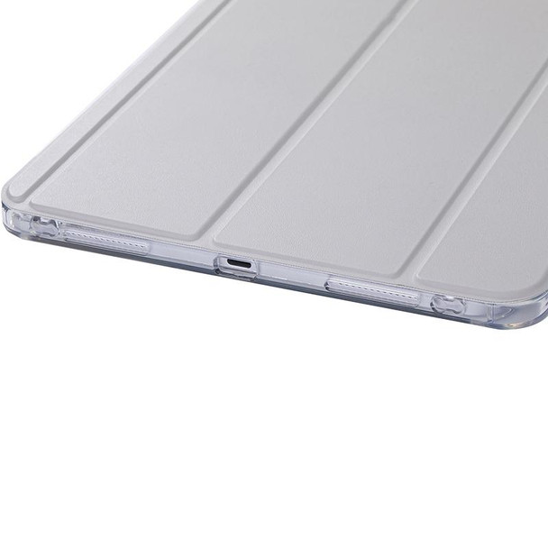 For iPad Air 2022 / 2020 10.9 3-Fold Lock Buckle Leatherette Smart Tablet Case(Grey)
