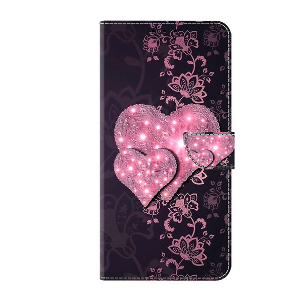 For Google Pixel 6 Crystal 3D Shockproof Protective Leatherette Phone Case(Lace Love)