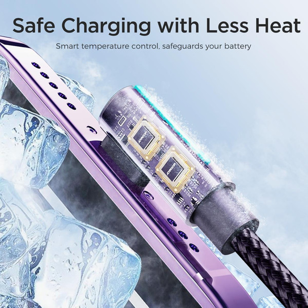 JOYROOM S-CL020A17 20W USB-C/Type-C to 8 Pin Elbow Fast Charging Data Cable, Length:1.2m(Purple)