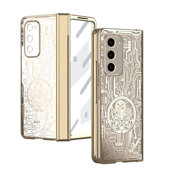 For Samsung Galaxy Z Fold2 5G Mechanical Legend Integrated Electroplating All-inclusive Phone Case(Champagne Gold)