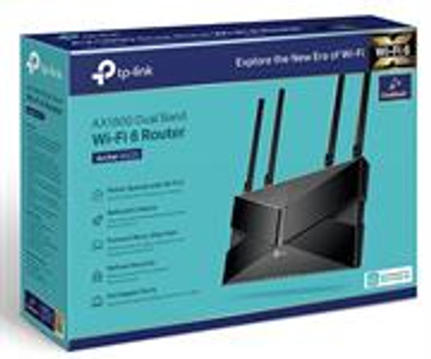 TP-Link AX1800 Dual Band WI-FI 6 Router, Retail Box , 2 year Limited Warranty