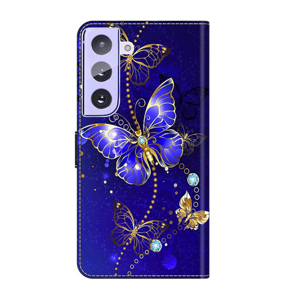 For Samsung Galaxy S21+ Crystal 3D Shockproof Protective Leatherette Phone Case(Diamond Butterfly)