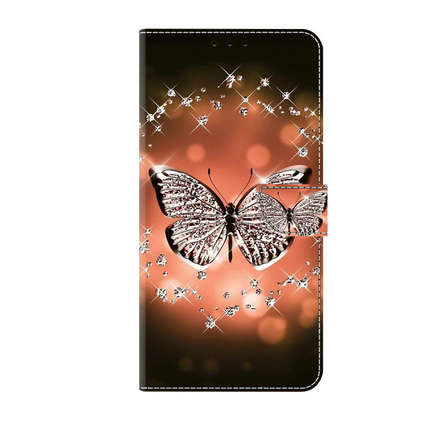 For Samsung Galaxy S21+ Crystal 3D Shockproof Protective Leatherette Phone Case(Crystal Butterfly)