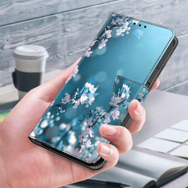 For Samsung Galaxy S10+ Crystal 3D Shockproof Protective Leatherette Phone Case(Plum Flower)