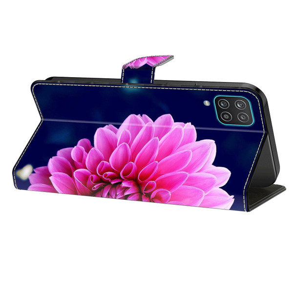 For Samsung Galaxy S21+ Crystal 3D Shockproof Protective Leatherette Phone Case(Pink Petals)