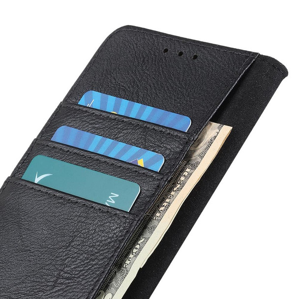 For Nokia XR21 KHAZNEH Cowhide Texture Flip Leatherette Phone Case(Black)