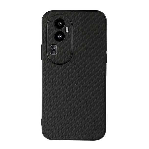 For OPPO Reno10 Pro+ Carbon Fiber Texture Shockproof Phone Case(Black)